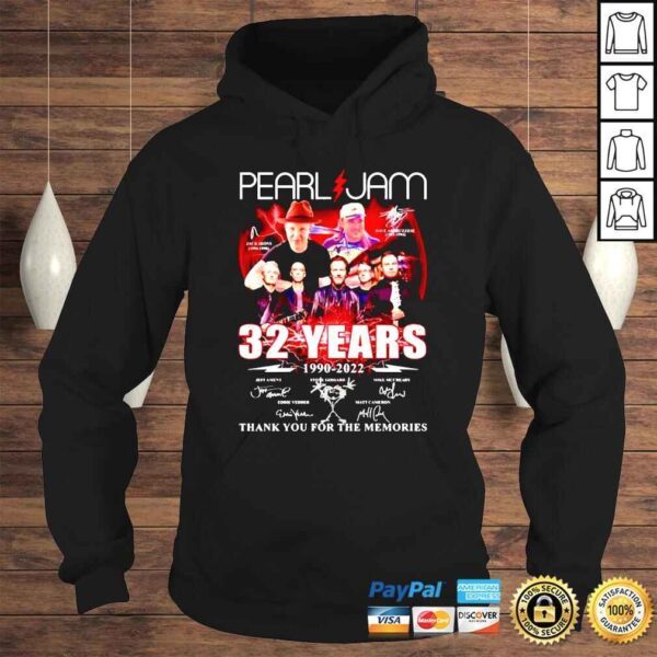 Pearl Jam 32 years 1990 2022 thank you for the memories shirt - Image 4