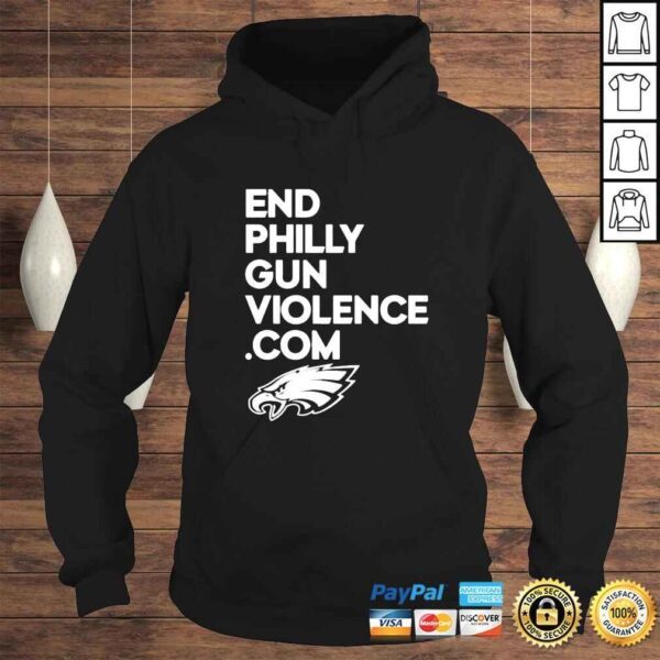 Philadelphia Eagles end philly gun violence com shirt - Image 4