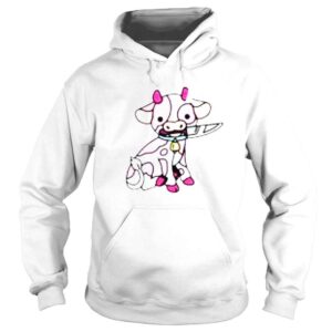 Hoodie Pink Cow Knife shirt