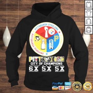 Hoodie Pittsburgh City Of Champions Penguins Steelers and Pirates 2022 Shirt