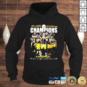 Hoodie Pittsburgh Steelers Afc North Division Champions Here We Go Signature shirt