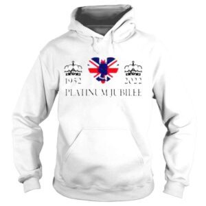 Hoodie Platinum Jubilee 1952 – 2022 Celebration British Monarch Queen Elizabeth II Union Jack Royal Crown shirt