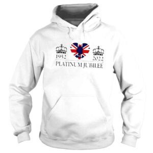 Hoodie Platinum jubilee 1952 2022 celebration british monarch queen elizabeth iI union Jack royal crown shirt