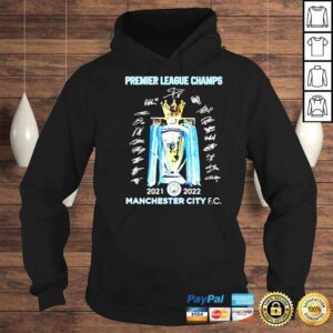 Hoodie Premier League Champs Manchester City FC Signatures 20212022 Shirt