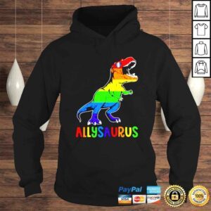 Hoodie Pride LGBT Dinosaur T rex allysaurus shirt