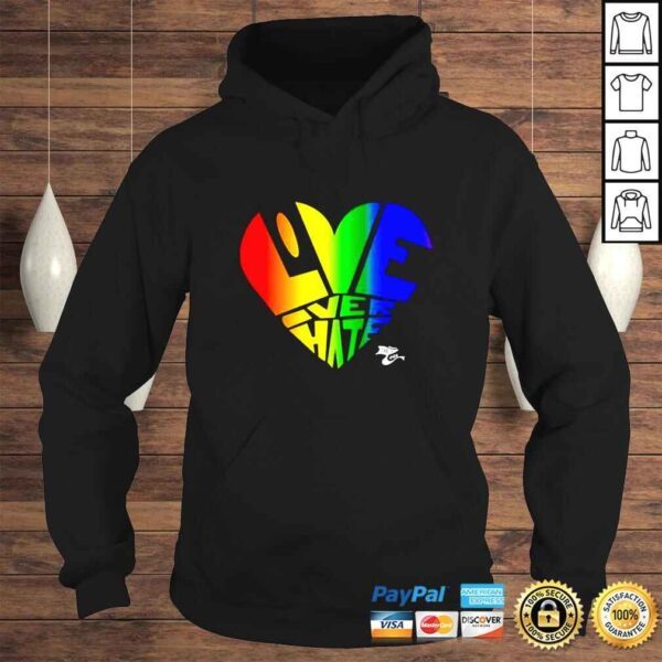 Pride love over hate shirt - Image 4