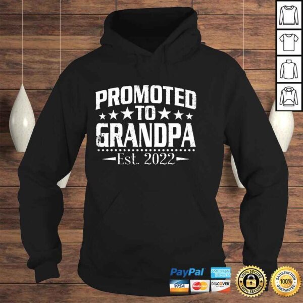 Promoted To Grandpa Est 2022 Soon To Be Grandpa Fathers Day TShirt - Image 4