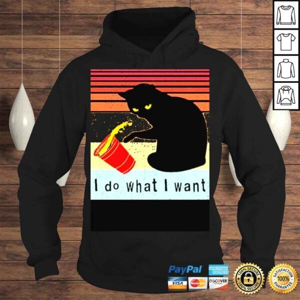 PuppersTV Do What I Want Black Cat Shirt - Image 4