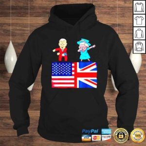 Hoodie Queen II Dabbing Elizabeth British Flag And Joe Biden Flossing TShirt