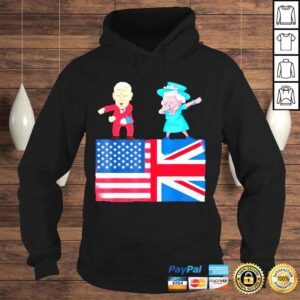 Hoodie Queen II Dabbing Elizabeth British Flag Joe Biden Flossing Shirt