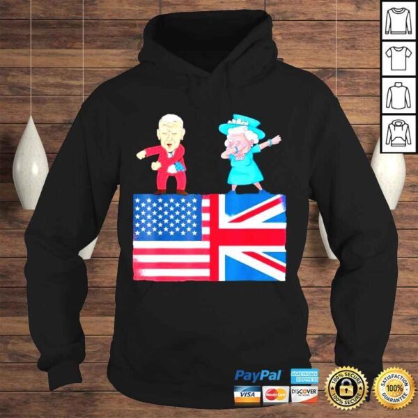 Queen II Dabbing Elizabeth British Flag & Joe Biden Flossing Shirt - Image 4