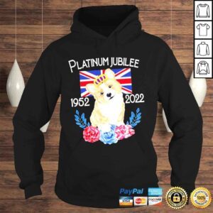 Hoodie Queen elizabeths platinum jubilee party outfit 19522022 union Jack flag corgI shirt 1