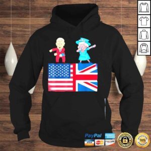 Hoodie Queen iI dabbing elizabeth british flag and Joe Biden flossing shirt