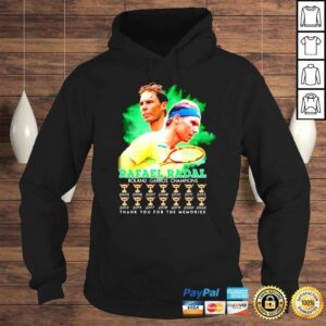 Hoodie Rafael Nadal Roland Garros Champions thank you for the memories shirt