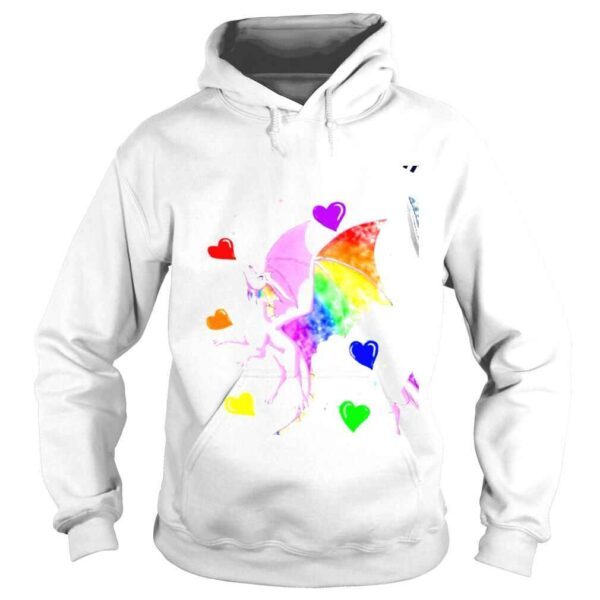 Rainbow Dragon for girls LGBT Pride shirt - Image 4