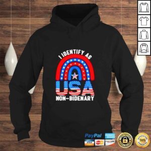 Hoodie Rainbow I identify as USA nonBidenary shirt