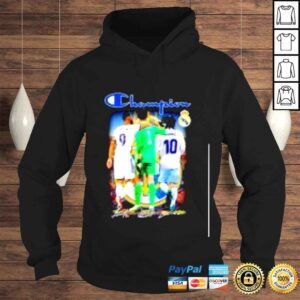 Hoodie Real Madrid Champions Karim Mostafa Benzema Vs Thibaut Courtois And Luka Modric Signatures Shirt