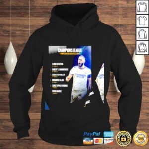 Hoodie Real Madrid Champions League 2021 2022 Top Scorers Karim Benzema Top 1 15 goals poster shirt