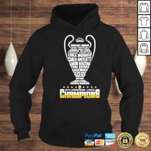 Hoodie Real Madrid Cup 2022 UEFA Champions League Champions shirt