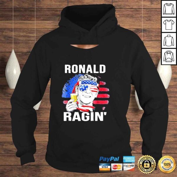 Ronald Ragin’ Reagan Funny 4th Of July Drinking Team TShirt - Image 4