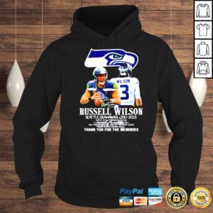 Hoodie Russell Wilson Seattle Seahawks 20122022 Signatures Thank You For The Memories Shirt