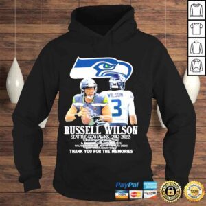 Hoodie Russell wilson Seattle Seahawks 2012 2022 thank you for the memories shirt