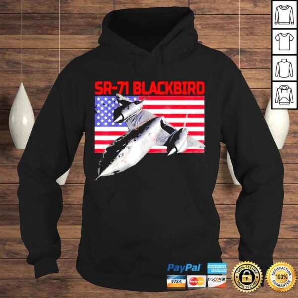 SR71 Blackbird In Action and Patriotic American Flag Shirt - Image 4