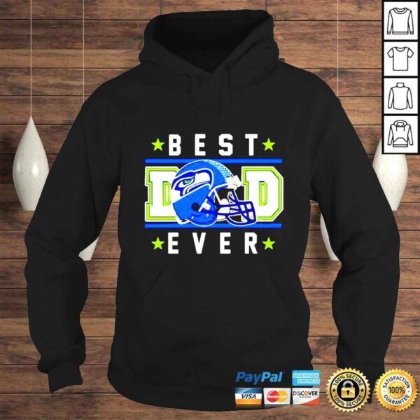 Seattle Seahawks Best Dad Ever Happy Fathers Day Stars shirt - Image 4