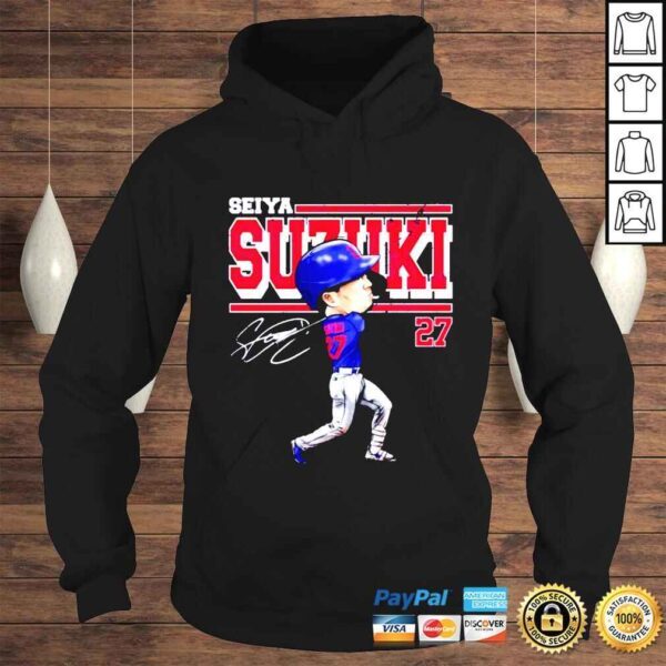 Seiya Suzuki Chicago Cubs Cartoon Signature shirt - Image 4