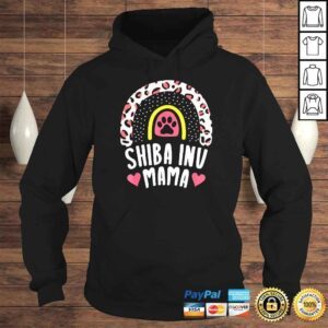 Hoodie Shiba Inu Mama Rainbow Leopard Pink Dog Mom Cute Shirt