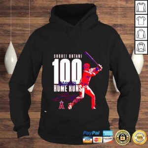 Hoodie Shohei Ohtani Los Angeles Angels 100th Career Home Run signature shirt