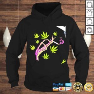 Hoodie Skeleton hand smoking weed shirt