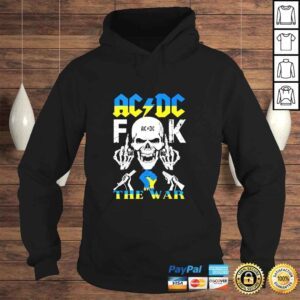 Hoodie Skull AC DC fuck stop the War Ukraine 2022 shirt