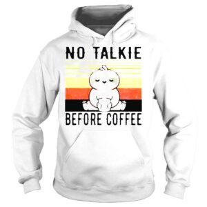 Hoodie Sloth No Talkie Before Coffee Vintage T Shirt