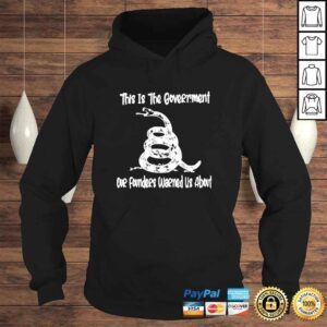 Hoodie Snake This is the government our founders warned us about shirt