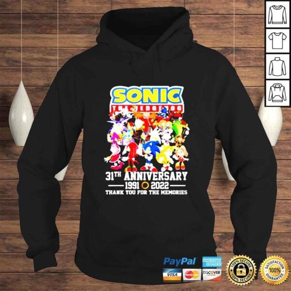 Sonic The Hedgehog 31th anniversary 19912002 thank you for the memories shirt - Image 4