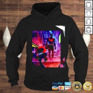 Hoodie Spiderman 2099 and Batman Beyond graphic shirt