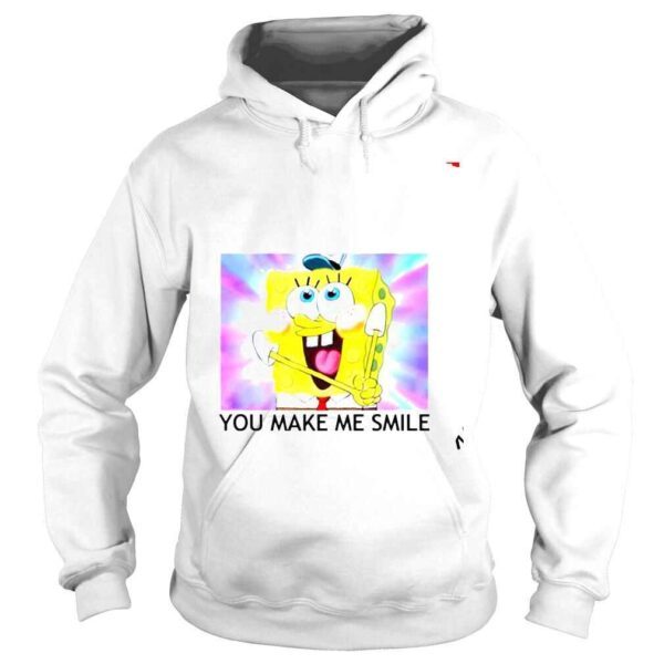 Spongebob you make me smile shirt - Image 4