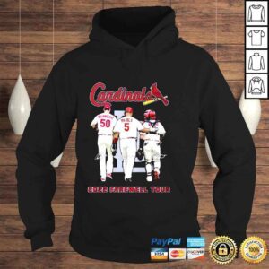 Hoodie St Louis Cardinals Adam Wainwright Albert Pujols and Yadier Molina 2022 farewell tour signatures tshirt