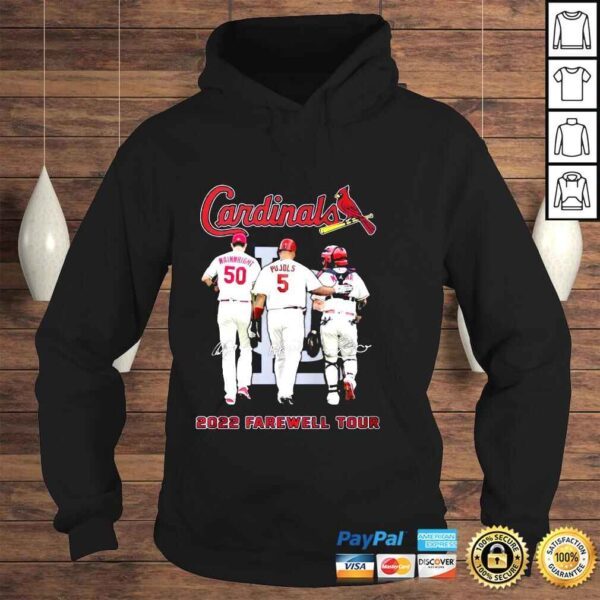 St Louis Cardinals Adam Wainwright Albert Pujols and Yadier Molina 2022 farewell tour signatures tshirt - Image 4