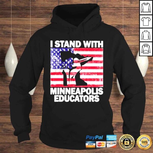 Stand With Minneapolis Educators American Flag shirt - Image 4