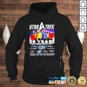 Hoodie Star Trek 55th anniversary 19662022 thank you for the memories shirt