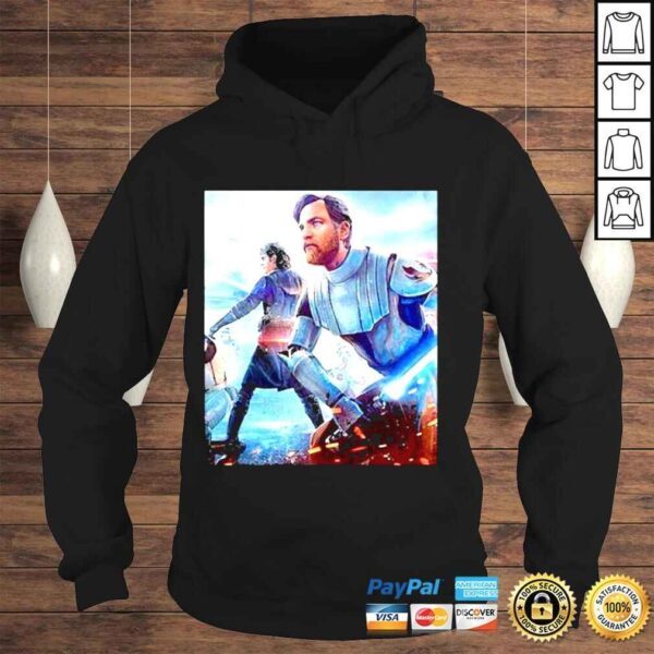 Star wars obI wan kenobI fan art hold lightsaber shirt - Image 4