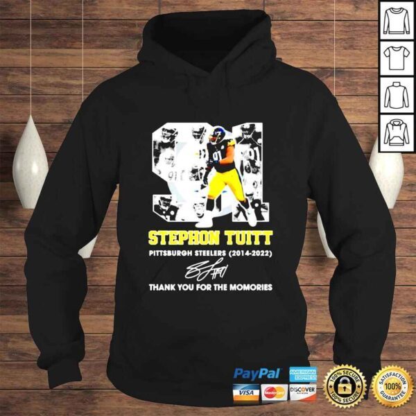 Stephon Tuitt Pittsburgh Steelers 20142022 thank you for the memories signature shirt - Image 4