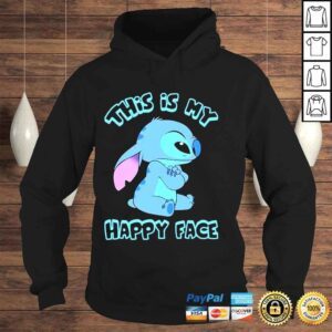 Hoodie Stitch this is my happy face shirt