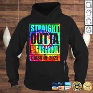 Hoodie Straight outta high school class of 2022 graduation tie dye shirt