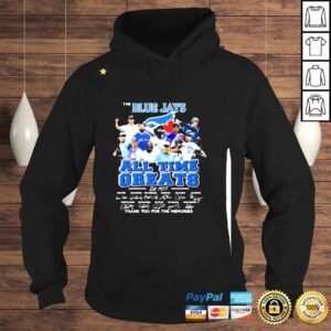 Hoodie The Blue Jays All time Greats est 1977 thank You for the memories signatures shirt