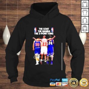 Hoodie The Goat The Mamba The 3 Point King Curry And Jordan And Bryant Signatures Shirt