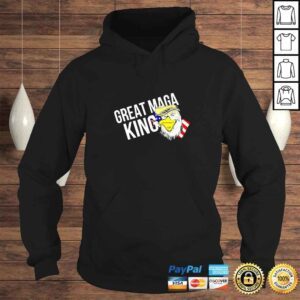 Hoodie The Great Maga King Trump Happy 4th of July American Flag TShirt