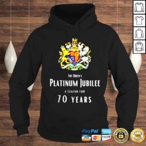 Hoodie The Queens Platinum Jubilee A Legend For 70 Years shirt